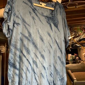 Style & Co. Blue Short Sleeve Tee with Relaxed Fit